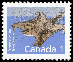 Flying Squirrel - Coated Papers Canada Postage Stamp | Small Canadian Mammals