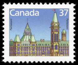 Parliament - Booklet Single - Rolland Paper - Full Perf Canada Postage Stamp | Parliament Buildings