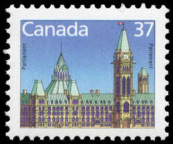 Parliament - Booklet Single - Harrison Paper - Full Perf Canada Postage Stamp | Parliament Buildings