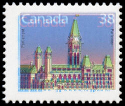 Parliament - Double Print Of All Litho Colours Except Black Canada Postage Stamp | Parliament Buildings