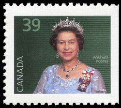Queen Elizabeth II - Green - Booklet Single Canada Postage Stamp | Queen Elizabeth