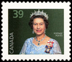 Queen Elizabeth II - Green - Perf 13.1 X 12.8 Canada Postage Stamp | Queen Elizabeth