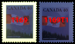 The Flag Over Mountains - Untagged Error Canada Postage Stamp | Canadian Flag