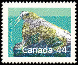 Atlantic Walrus - Slater Paper - Perf 13.8 X 13.1 Canada Postage Stamp | Canadian Mammals