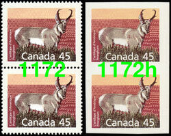 Pronghorn - Imperforate Pair Canada Postage Stamp | Canadian Mammals