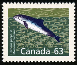 Harbour Porpoise - Perf 13.1 Canada Postage Stamp | Canadian Mammals