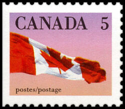 The Flag - Purple-Pink - Slater Paper - Perf 12.5 X 13.0 Canada Postage Stamp | Canadian Flag