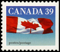 The Flag - Blue-Green - Perf 12.5 X 13.0 Canada Postage Stamp | Canadian Flag