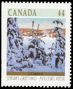 L.S. Harris, Snow II - Booklet Single Canada Postage Stamp | Christmas, Winter Landscapes