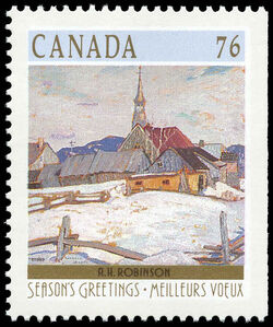 A.H. Robinson, Ste. Agnes - Booklet Single Canada Postage Stamp | Christmas, Winter Landscapes