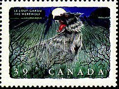 The Werewolf - Perf 12.5 X 12.0 Canada Postage Stamp | Folklore, Legendary Creatures