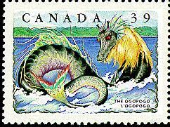 The Ogopogo - Perf 12.5 X 12.0 Canada Postage Stamp | Folklore, Legendary Creatures