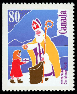 Sinterklaas - Booklet Single Canada Postage Stamp | Christmas, Christmas Personages