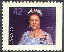 Queen Elizabeth II - Purple - Booklet Single Canada Postage Stamp | Queen Elizabeth