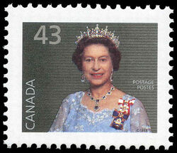Queen Elizabeth II - Grey - MF Canada Postage Stamp | Queen Elizabeth