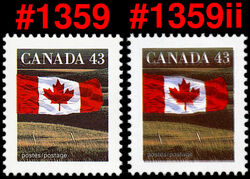 The Flag Over Field - Double Print Canada Postage Stamp | Canadian Flag