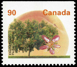 Elberta Peach - Booklet Single - CPP - Perf 13.1 Canada Postage Stamp | Fruit Trees