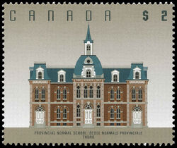 Provincial Normal School, Truro - Perf 14.6 X 14.0 - Building Glows Red-brown In Ultraviolet Light Canada Postage Stamp | Architecture