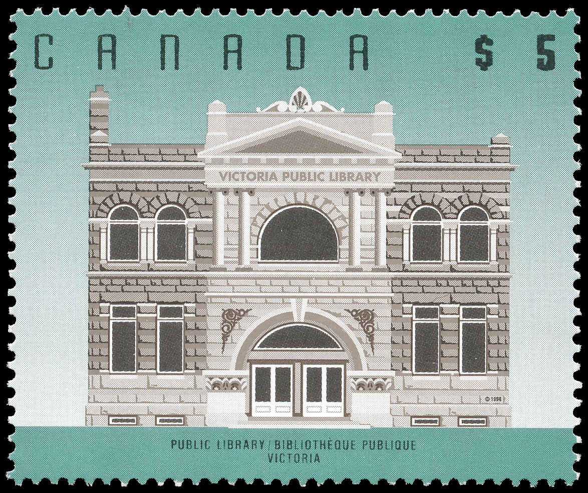 Public Library, Victoria - Reprint - Type II - Canada Postage Stamp ...