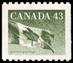 The Flag - Green - HB Canada Postage Stamp | Canadian Flag