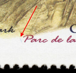 De La Gaspesie Park, Quebec - Blue Stroke Left Of Parc Canada Postage Stamp | Canada Day, Provincial and Territorial Parks