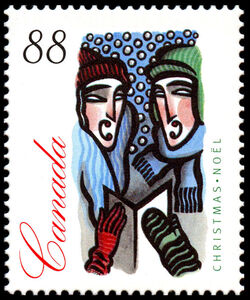 People Carolling Outdoors - MF Canada Postage Stamp | Christmas