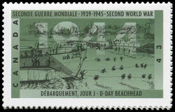 D-Day Beachhead - HF Canada Postage Stamp | The Second World War, 1944, Victory in Sight