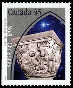 The Nativity - Booklet Single Canada Postage Stamp | Christmas, Emile Brunet (1893-1977)
