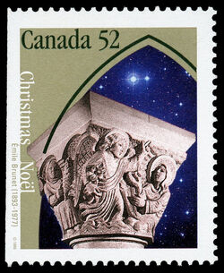 The Annunciation - Booklet Single Canada Postage Stamp | Christmas, Emile Brunet (1893-1977)
