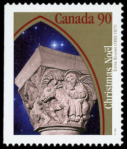 The Flight To Egypt - Booklet Single Canada Postage Stamp | Christmas, Emile Brunet (1893-1977)
