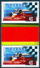 Ferrari T-4, 1979 - Vertical Pair - Gutter Between Canada Postage Stamp | Gilles Villeneuve