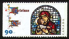 "Scene From The Life Of The Blessed Virgin" By Christopher Wallis - Booklet Single Canada Postage Stamp | Christmas