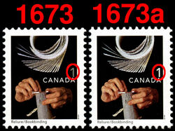 Bookbinding - Missing Grey In Numeral 1 Canada Postage Stamp | Traditional Trades