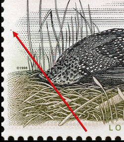 Common Loon - Brown Dot In Water Canada Postage Stamp | Canadian Wildlife