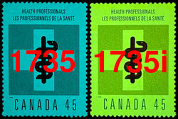 Health Professionals - Aesculapian Staff - Bright Phosphor Canada Postage Stamp