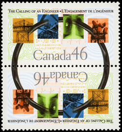 The Calling Of An Engineer - Vertical Pair Canada Postage Stamp