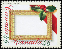 Christmas Frame - Quarterly Pack Die Cut Canada Postage Stamp | Greeting Stamps