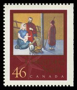 Adoration Of The Shepherds - Booklet Single Canada Postage Stamp | Christmas, Nativity