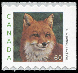 Red Fox - Peak At Upper Left Canada Postage Stamp | Canadian Animals