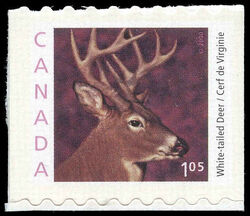 White-tailed Deer - Booklet Single - NF - Peak At Upper Left Canada Postage Stamp | Canadian Animals