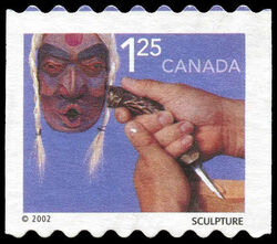 Sculpture - Coloured Tips At Top Only Canada Postage Stamp | Traditional Trades