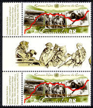 Korean War - Pair - With Gutter Between Canada Postage Stamp