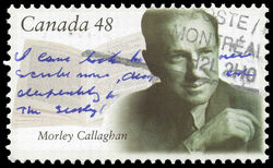 Morley Callaghan - Blue Dot On Forehead Canada Postage Stamp | Canadian Authors