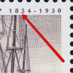 Otto Sverdrup, 1854-1930 - Flaw In Lower 5 Canada Postage Stamp