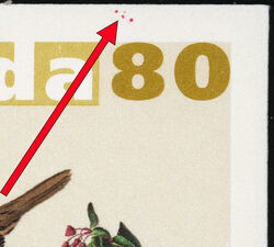 Lincoln's Sparrow - 4 Red Dots Above 8 Canada Postage Stamp | John James Audubon's Birds