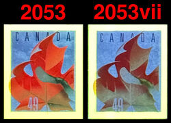 Maple Leaf - Reprint - Non-fluorescent Orange Ink Canada Postage Stamp