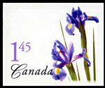 Purple Dutch Iris - Imperforate - 4mm Tagging Canada Postage Stamp | Flowers