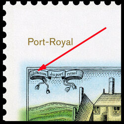 Port-Royal, 1605 - Line Through T Of Abitasion Canada Postage Stamp | French settlements in North America