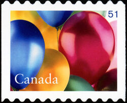 Celebrate - Birthday - Quarterly Pack Die Cut Canada Postage Stamp | Celebration