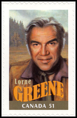 Lorne Greene - SA Canada Postage Stamp | Canadians in Hollywood